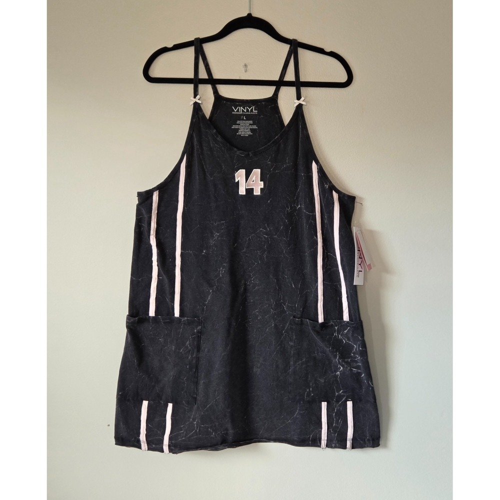 Vinyl Threads Racerback Athletic Style Varsity Dress Size L Sporty Punk Jersey